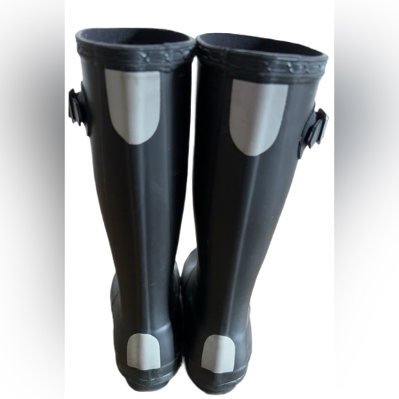 HUNTER Tall black rain Boots size 4 girls or youth Euro 34 - Picture 2 of 5